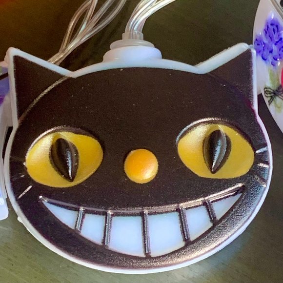 Vintage Retro Smiling Cat Ghost Pumpkin Web Halloween LED String Lights Lighting - Picture 5 of 6